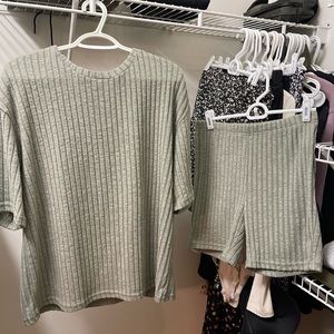 SHEIN Lounge Set // M // Olive Green